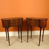 00141-Pair-Victorian-Style-Walnut-Kidney-Bedside-Tables