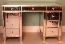 00916-Stunning-Mirrored-Art-Deco-Gilt-Wood-Desk-Table
