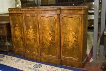 01098-Antique-Victorian-Walnut-Marquetry-Credenza-c.1860
