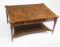 01410-Stunning-Burr-Walnut-Coffee-Table-With-Four-Drawers