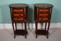 01489-Pair-Oval-Walnut-&-Maple-Side-Tables-Bedside-Cabinets