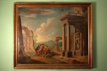 01728-Antique-Oil-Painting-Classical-Roman-Ruins-19th-C