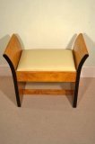 01905-Stunning-Art-Deco-Birdseye-Maple-White-Leather-Stool
