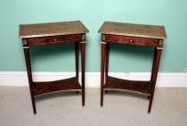02204-Pair-Inlaid-Burr-Walnut-Occasional---End-Tables