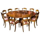03135c-7ft-Diameter-Burr-Walnut-Jupe-Dining-Table-&-10-Chairs