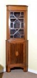 03445-Antique-Edwardian-Mahogany-Inlaid-Corner-Cabinet-C1900
