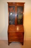 03446-Antique-Edwardian-English-Mahogany-Bureau-Bookcase