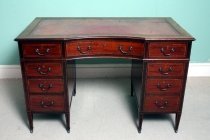 03474-Antique-Edwardian-Mahogany-Inlaid-Pedestal-Desk