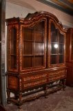 03614-Antique-Dutch-Marquetry-Display-Cabinet-C1800