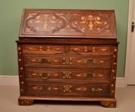 03768-Antique-Spanish-Walnut-Marquetry-Bureau-18th-C