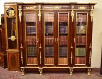 03962-Large-Empire-Style-Mahogany-4-door-bookcase-7ft-wide