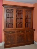 04182-Antique-Edwardian-Flame-Mahogany-3-door-Bookcase
