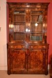 04381-Antique-English-Victorian-Burr-Walnut-Bookcase-c.1870