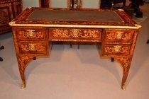 04503-Fantastic-Marquetry-Bureau-Plat-Writing-Table