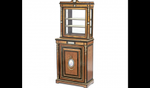 04509-Antique-Satinwood-Display-Cabinet-Sevres-Plaques-C-1860