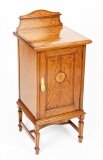 Antique Victorian Satinwood & Inlaid Bedside Cabinet 19th Century