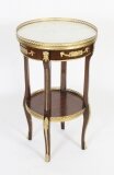 Antique French Empire Marble & Ormolu Occasional Table 19th C