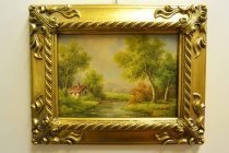 P0310-Oil-Painting-Countryside-Walk-Giltwood-Frame