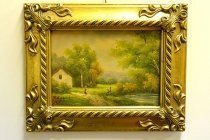 P0312-Oil-Painting-Countryside-Walk-Giltwood-Frame