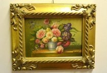 P0322-Oil-Painting-Flowers-Giltwood-Frame