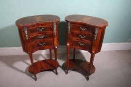 00052-Stunning-Pair-French-Walnut-Kidney-Bedside-Drawers-1