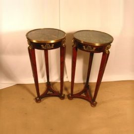 00288-Pair-of-Empire-Mahogany-Marble-Topped-Pedestal-Tables-1