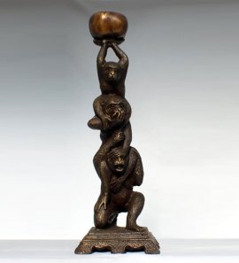 00526-Charming-and-Hilarious-Bronze-Three-Monkeys-Statuette-1