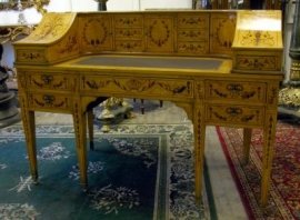 00704-Carlton-House-Writing-Desk-Satinwood-Inlaid-Veneer-1