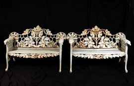 00740-Pair-of-Gorgeous-Victorian-Cast-Iron-Garden-Benches-1