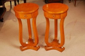 00851-Pair-of-BIEDERMEIER-Side-Tables-Bedside-Cabinets-Birch-1