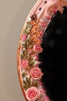 00872-Ornate-Porcelain-Hand-Painted-Mirror-With-Cherubs-2