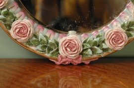 00872-Ornate-Porcelain-Hand-Painted-Mirror-With-Cherubs-4