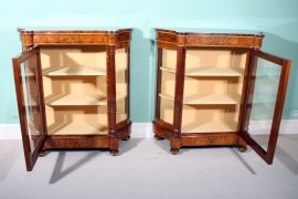 01411-Pair-Victorian-Burr-Walnut-Inlaid-Display-Cabinets-3
