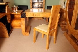01503-Art-Deco-Style-Birdseye-Maple-Writing-Table-&-Chair-1