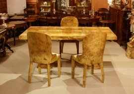01507-Stunning-Art-Deco-Maple-Minimalist-Writing-Table-Chairs-1