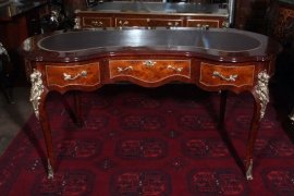 01629-Elegant-French-Louis-XV-Kidney-Writing-Table-Desk-1