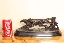 01636-Beautiful-Pair-Borzoi-Dogs-Racing-Bronze-Sculpture-9