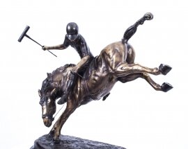 01643-Stunning-Bronze-Polo-Player-Bucking-a-Horse-Sculpture-1