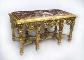 01900-Large-Carved-Louis-XV-Giltwood-&-Marble-Centre-Table-1