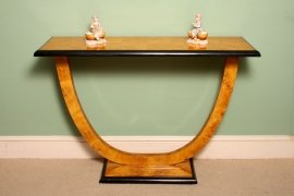 01923-Chic-Art-Deco-Minimalist-Birdseye-Maple-Console-Table-1