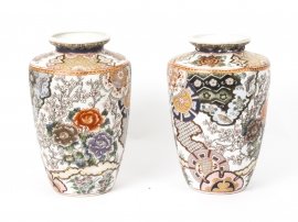 02115-Pair-Japanese-Imari-Hand-Painted-Porcelain-Vases-1