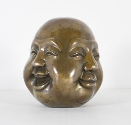 02190-Unusual-Bronze-Four-Face-Buddha-Brahma-Hindu-Sculpture-1