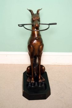 02251-Charming-Bronze-Doberman-Dog-Umbrella-&-Cane-Stand-1