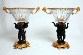 02417-Pair-Cut-Glass-&-Bronze-Ormolu-Cherub-Centrepieces-1