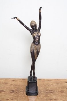02451-Beautiful-Gilded-Bronze-Female-Dancer-Oriental-Dress-1