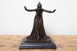 02472-Stunning-Bronze-Lady-Dancing-Eastern-Costume-Colinet-1