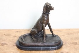 02476-Stunning-Bronze-Seated-Dog-Waiting-For-Master-Cain-1