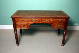 02588-Elegant-Victorian-Burr-Walnut-Writing-Table-Desk-1