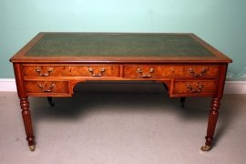02589-Elegant-Large-Victorian-Burr-Walnut-Writing-Table-Desk-1