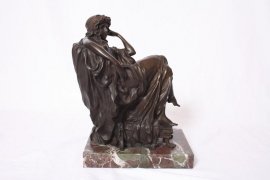 02620-Lovely-Nude-Maiden-Bronze-Sculpture-Marble-Base-1